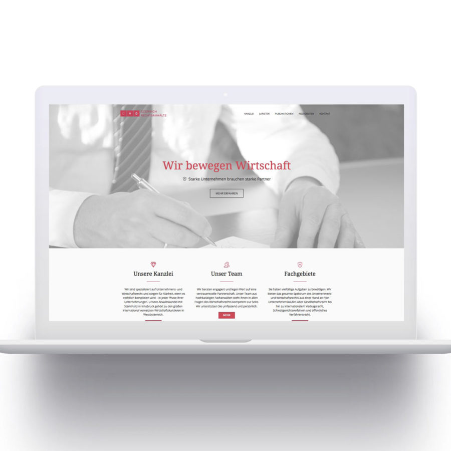 CHG Rechtsanwaelte - Website by Agentur fuer Grafik und Webdesign - Christian Reiter